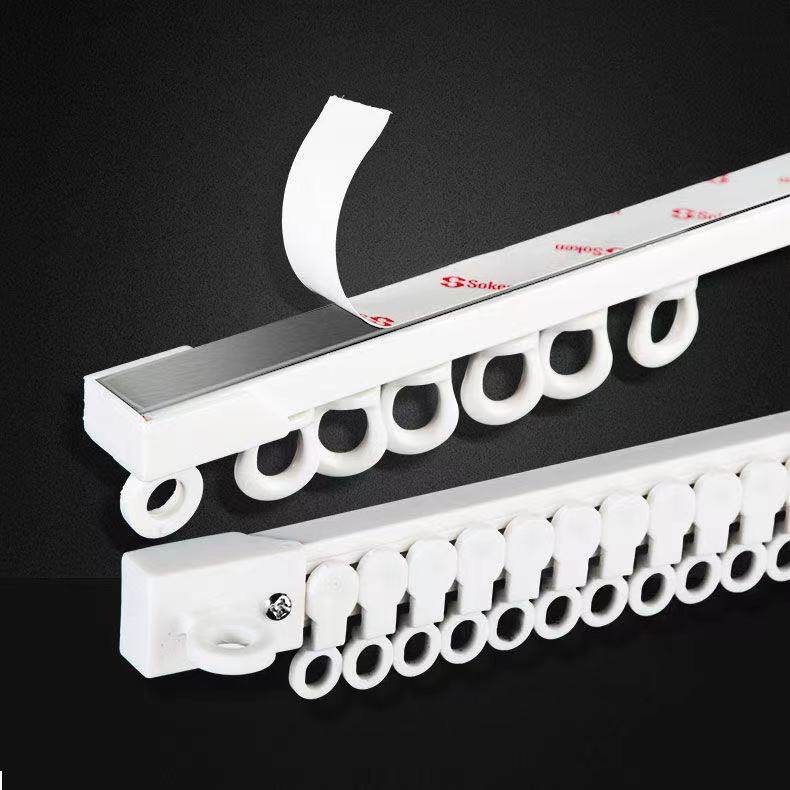 自粘式免打孔轨道导轨橱柜窗帘飘窗滑轮直轨弯轨顶装侧装静音移动,居家布艺,窗帘轨道,淘宝优惠券,粉丝福利购,淘宝优惠卷