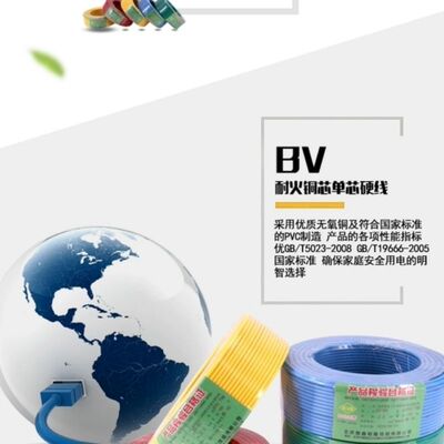 塑铜电线1.52.5461016平方塑铜阻燃家装用单芯电线