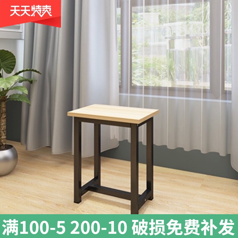 钢木凳子椅子培训课桌凳学生凳工厂车间操作凳快餐凳小方凳铁凳子