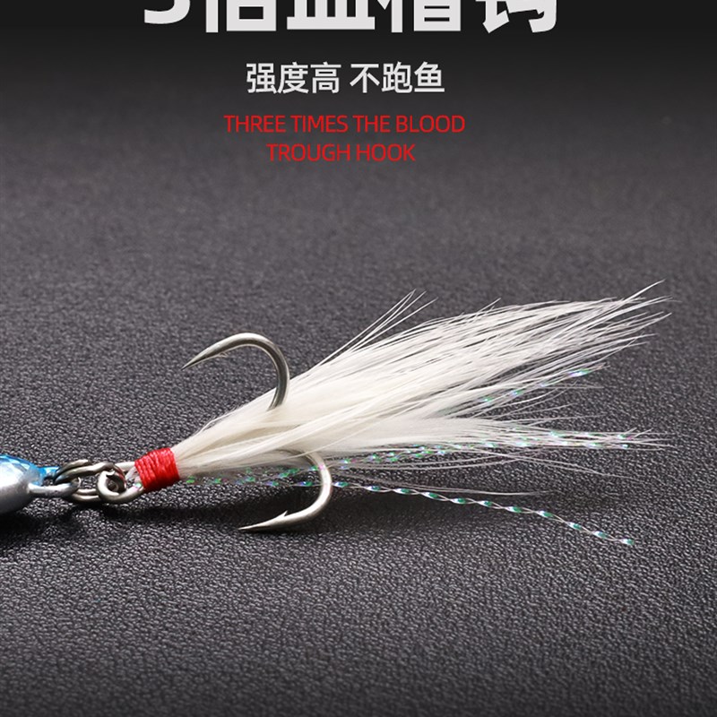 远投小铁板路亚饵套装亮片单钩拟饵翘嘴鲈鱼专杀海钓鲅鱼淡水假饵