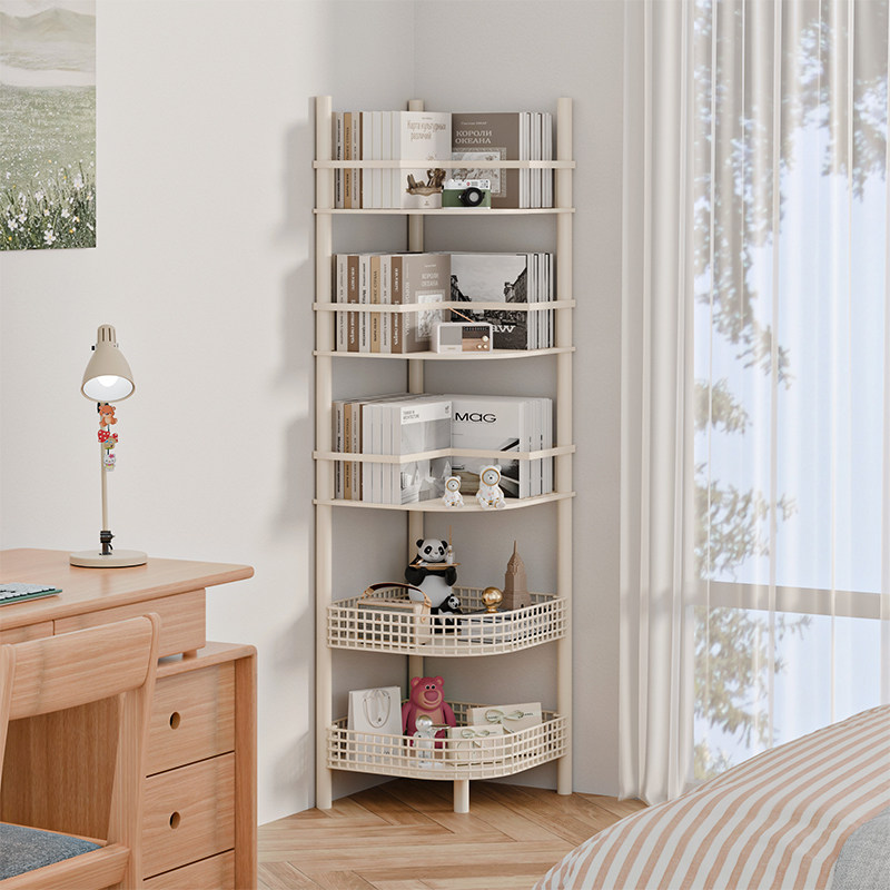 转角书架落地置物架简易儿童书柜多层绘本架立架客厅卧室床头靠墙,住宅家具,书架,淘宝优惠券,粉丝福利购,淘宝优惠卷
