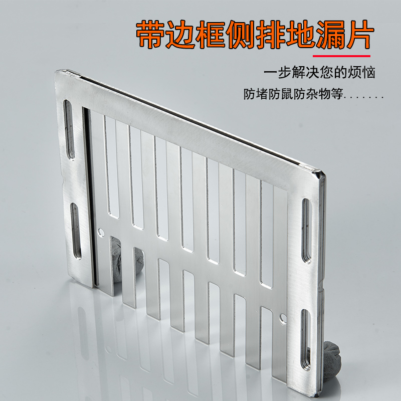 不锈钢拦渣网水道防鼠带边框活动盖子侧墙式渠水口地漏过滤网篦子