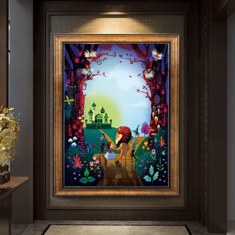 动物狮子十字绣2023新款线绣客厅小幅卧室儿童房自己绣手工小件