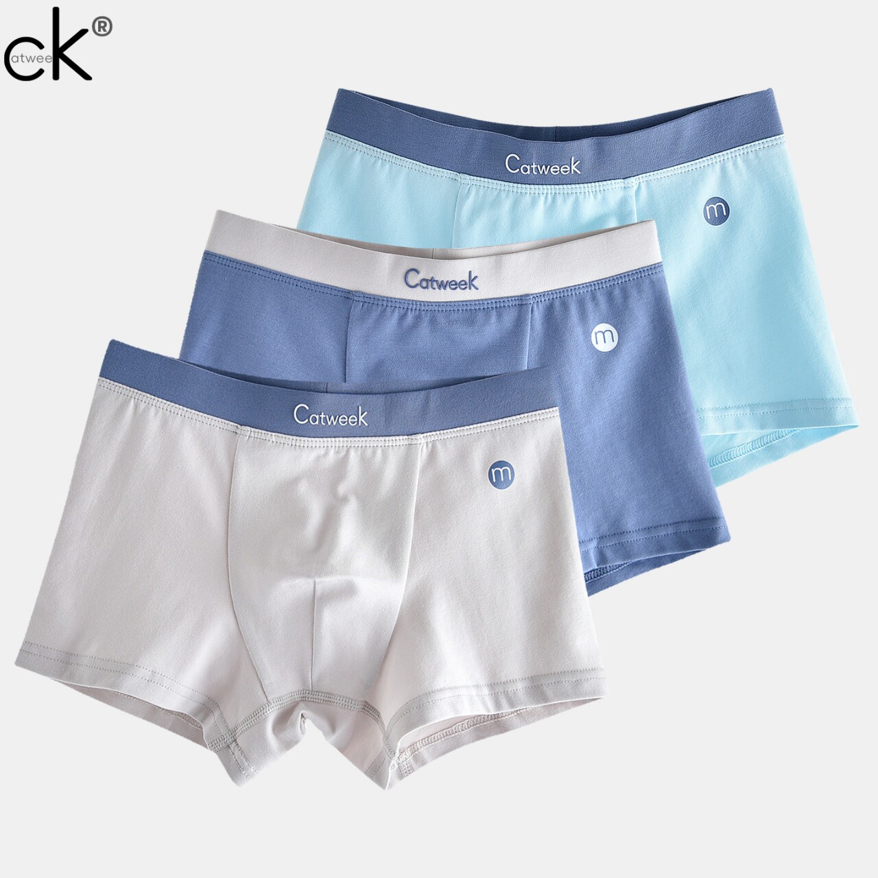 CatweeK男童新疆棉无痕平角内裤