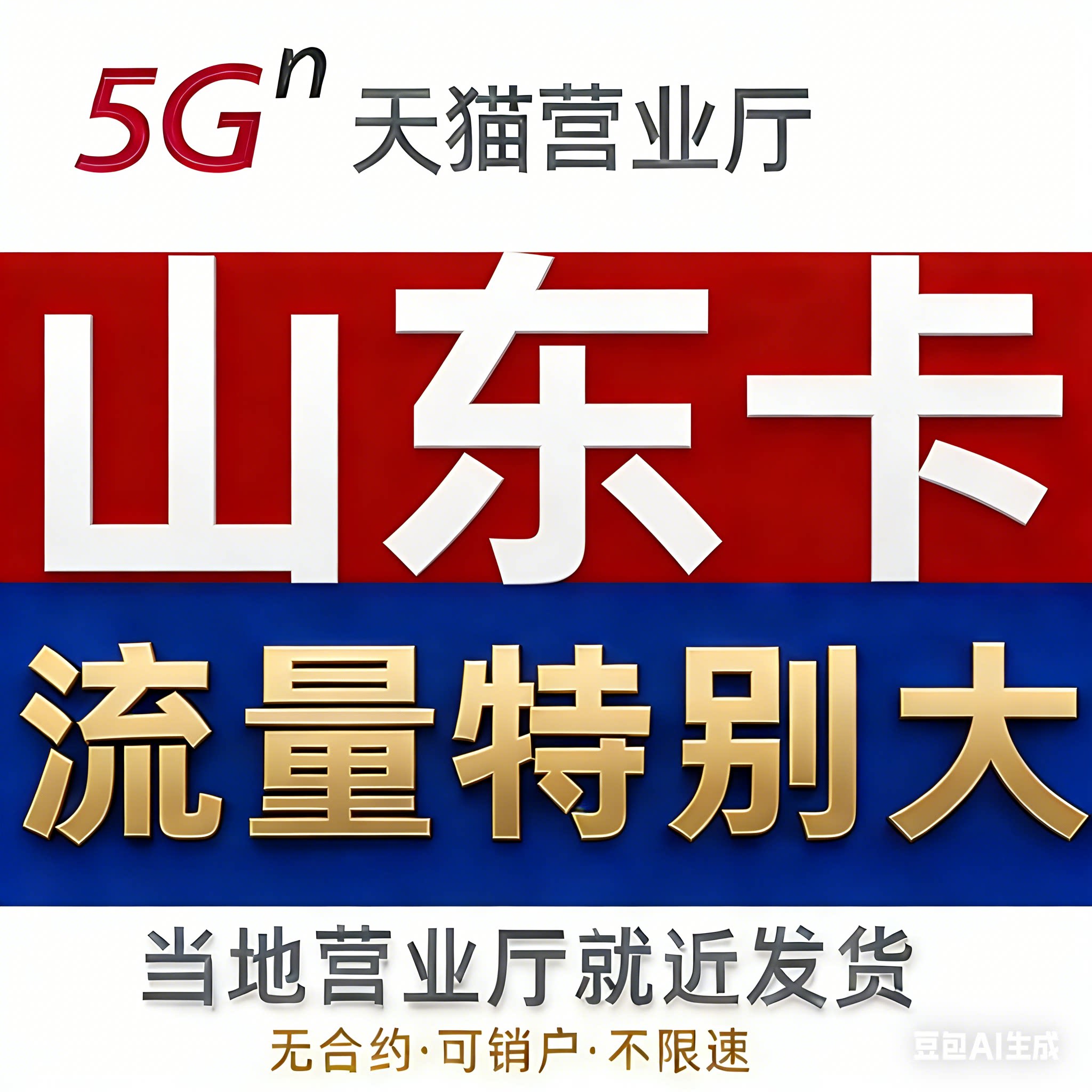 流量卡纯流量上网卡电话卡无线限移山东归属地动手机卡信中国广电