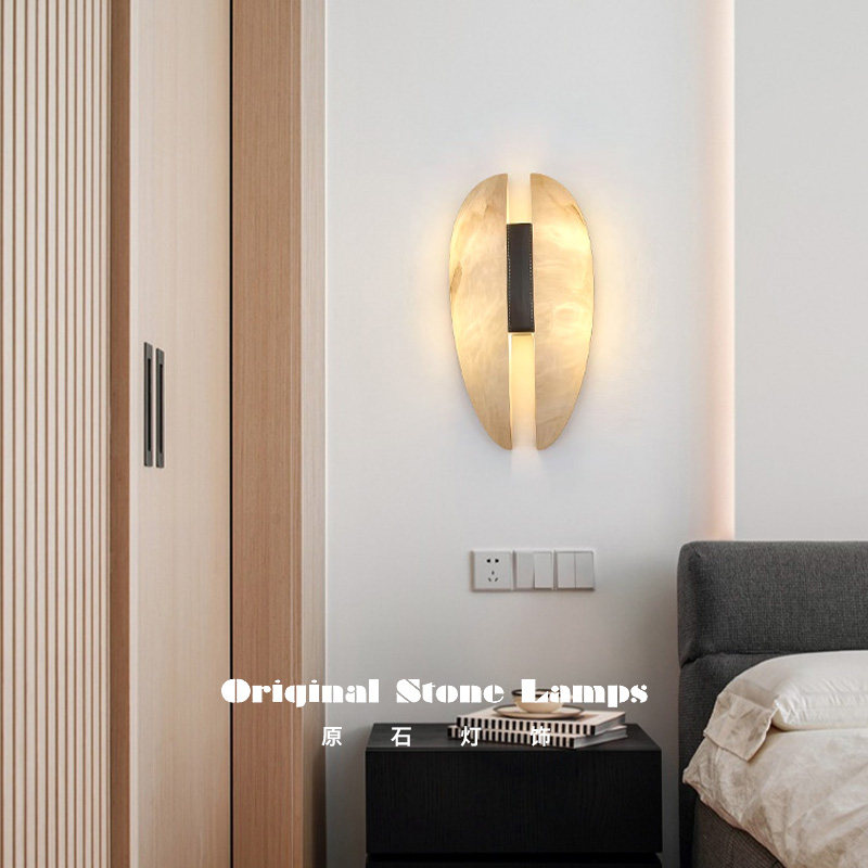 西班牙云石壁灯意式轻奢设计师创意客厅背景墙书房走廊酒店过道灯