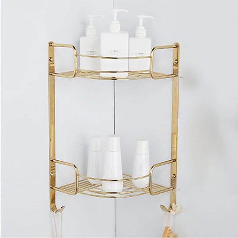 欧式全铜浴室三角篮洗澡间淋浴房金色三角架卫生间仿古转角置物架,家装主材,浴室角架,淘宝优惠券,粉丝福利购,淘宝优惠卷