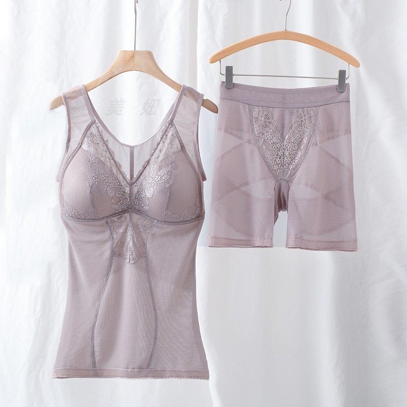 夏季薄款塑身分体套装大码束腰女收腰塑形收腹裤免穿文胸内衣,女士内衣/男士内衣/家居服,塑身分体套装,淘宝优惠券,粉丝福利购,淘宝优惠卷