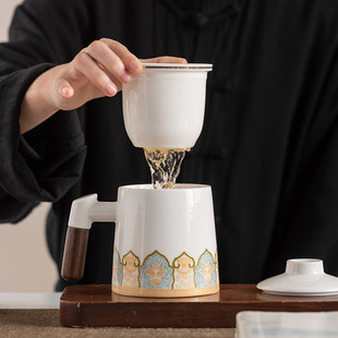 国潮陶瓷过滤内胆水杯套装商务文创礼盒礼品送领导老师父亲节礼物