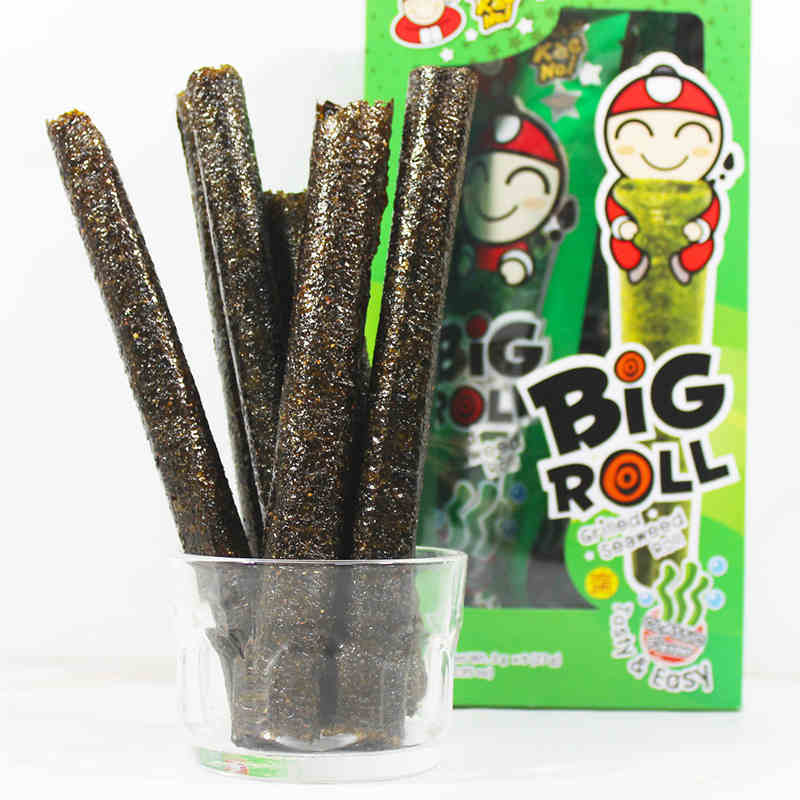 速发泰国进口bigroll老板仔海苔卷盒装辛辣味烧烤味原味经典海苔