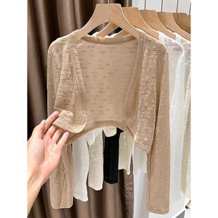 披肩仙气薄款 开衫 罩衫 外搭裙子雪纺防晒衣长袖 女小外套 配吊带夏季