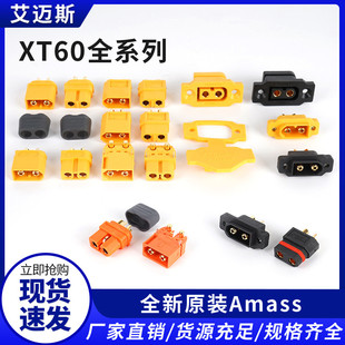 Amass 艾迈斯XT60插头航模无人机动力电池接头可固定带螺母XT60E