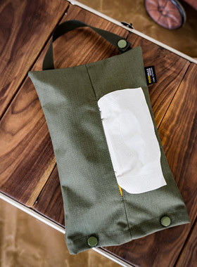 OVERHILLS 挂式纸巾袋高级格纹牛津纸抽盒家用车载抽取式纸巾抽包