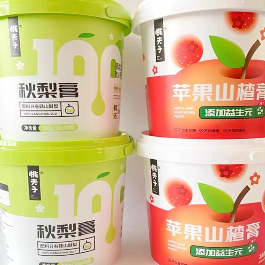 新货桃夫子秋梨膏300g红枣苹果山楂膏砀山梨膏酥梨即食冲泡水果味