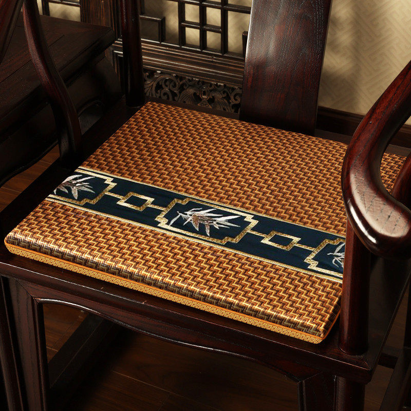 中式沙发凉席椅垫夏季藤席实木圈椅坐垫凉垫座垫夏天椅子海绵垫子