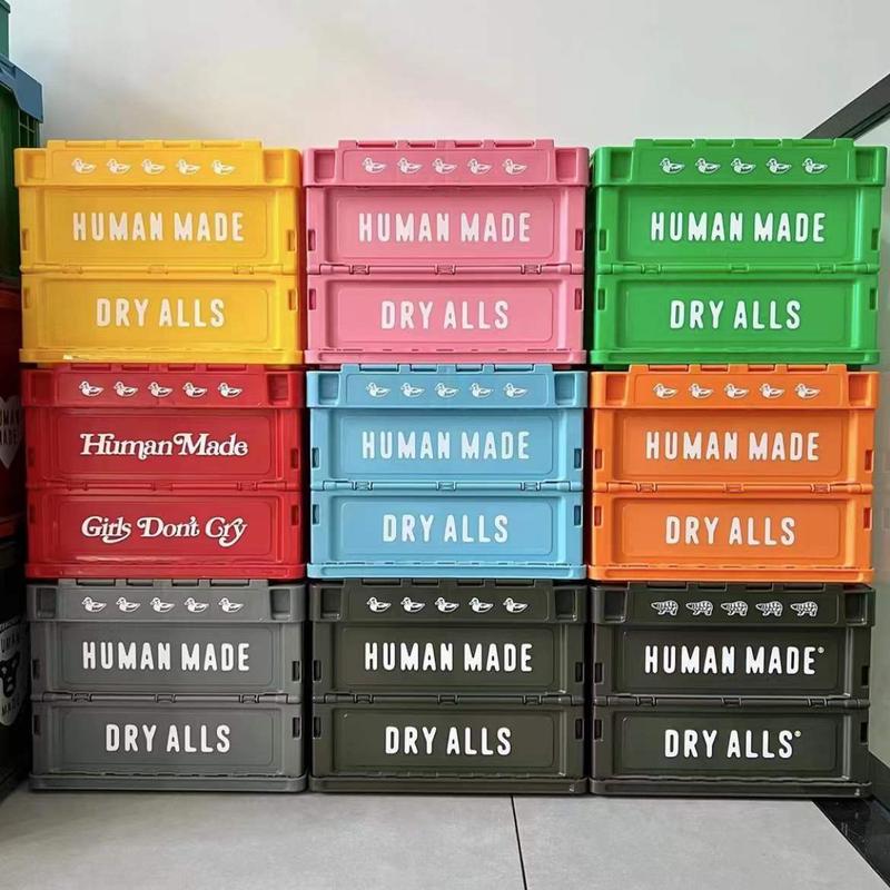 Human Made可折叠收纳箱潮流粉色露营工业风储物箱后备箱大号家用