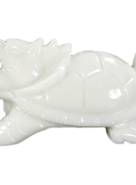 天然阿富汗白玉龙龟摆件招财玉石龙龟龙头龟客厅玄关装饰桌面礼物