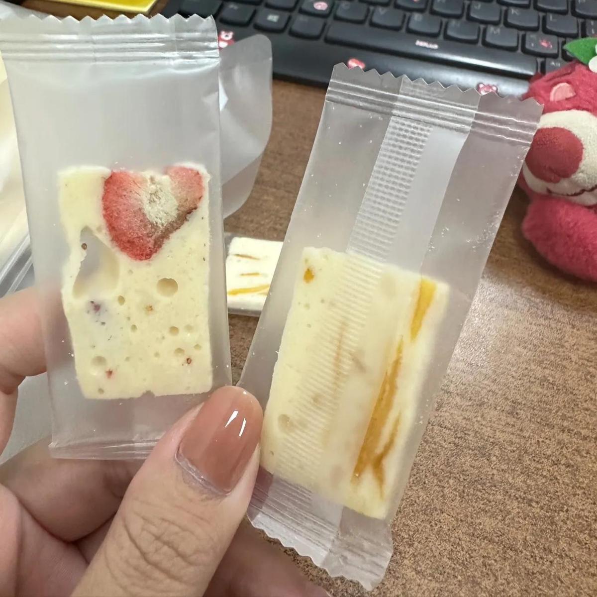网红芒果草莓奶糕传统手工糕点糯米滋芒果干软糖7g小包装零食小吃