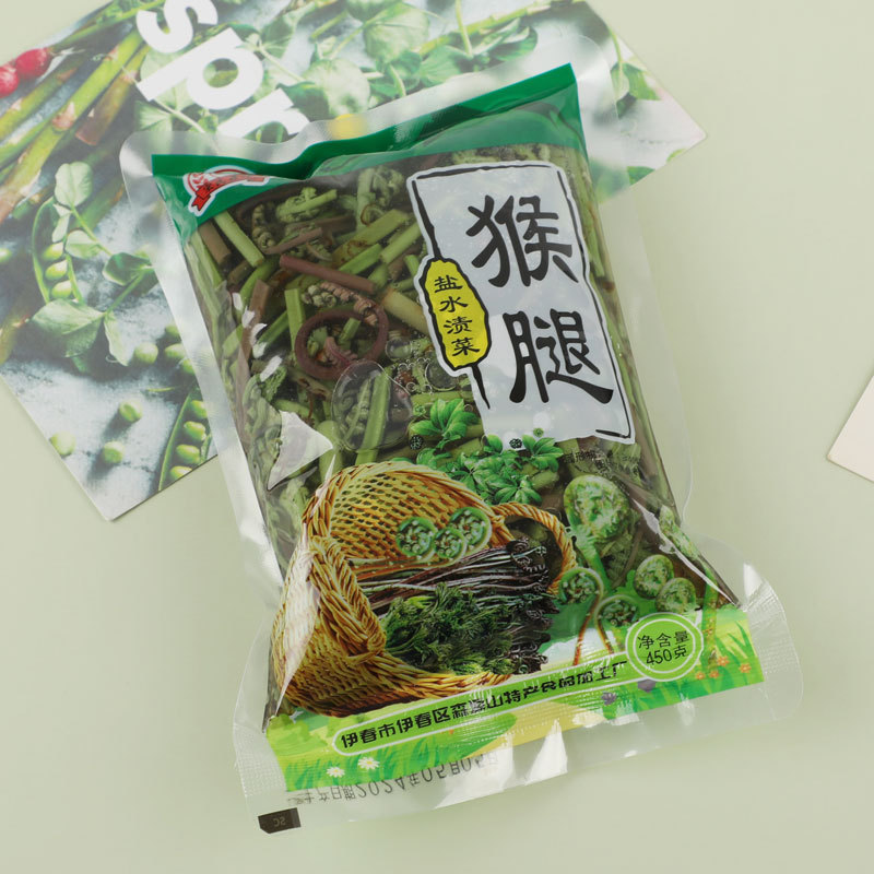新货东北特产猴腿森源猴腿菜蔬菜山猴腿蕨菜山野菜袋装450g*5袋