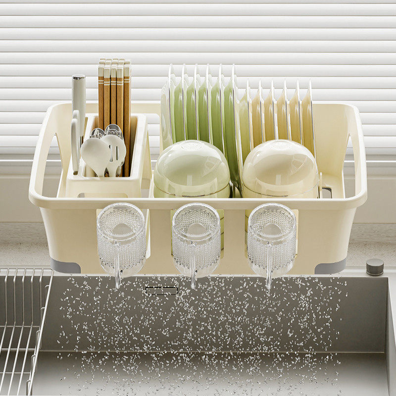 碗碟收纳架新款厨房碗碟沥水架餐具置物架家用台面滤水碗筷收纳盒,厨房/烹饪用具,碗架,淘宝优惠券,粉丝福利购,淘宝优惠卷