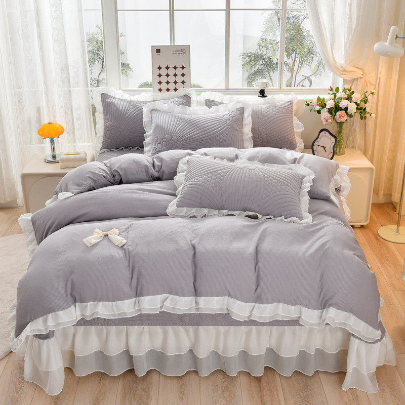 品质生活蝴蝶结床盖三件套加厚云纱棉花边床单榻榻米床盖四件套,床上用品,床品套件/四件套/多件套,淘宝优惠券,粉丝福利购,淘宝优惠卷