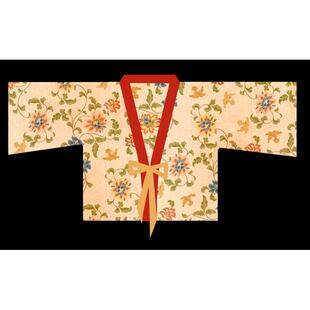 青泠谷亚麻混纺印花武周唐背子