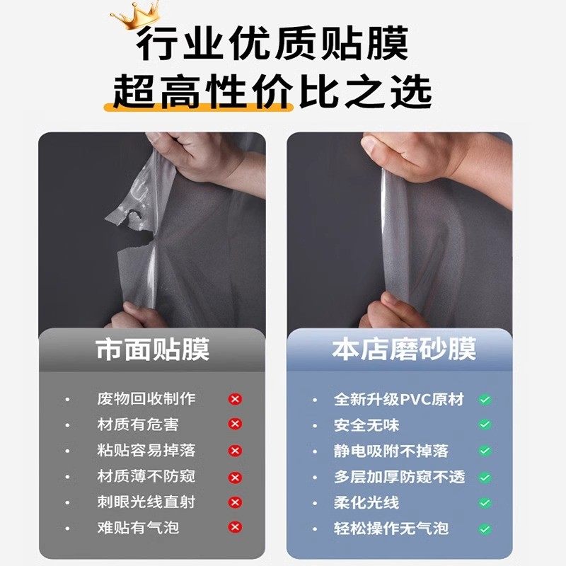 磨砂玻璃贴纸透光不透明窗贴防窥贴膜卫生间窗户贴纸防走光防窥膜,家居饰品,玻璃膜/贴,淘宝优惠券,粉丝福利购,淘宝优惠卷