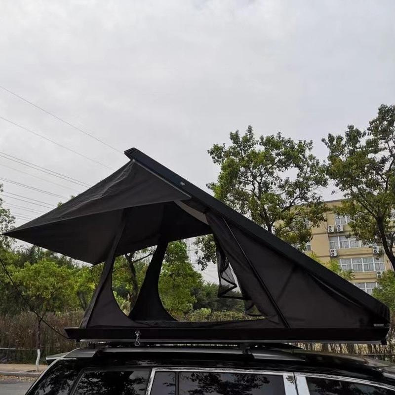 新款车载户外自驾游露营车顶铝合金三角帐篷天幕批发