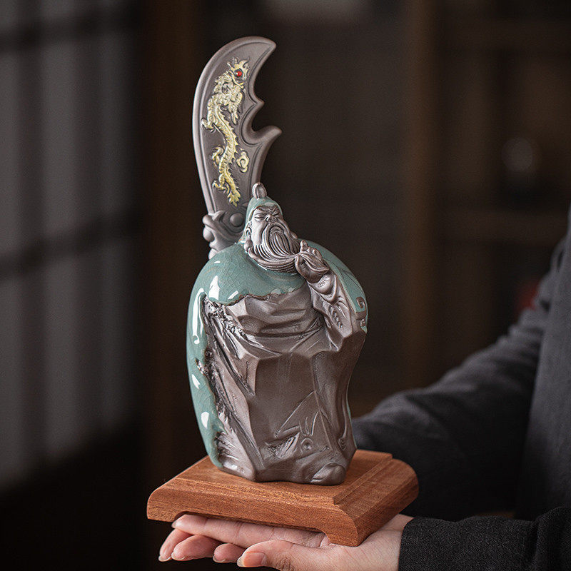 关公陶瓷摆件历史人物雕像家用家居办公室玄关桌面武财神关羽摆设,家居饰品,装饰摆件,淘宝优惠券,粉丝福利购,淘宝优惠卷