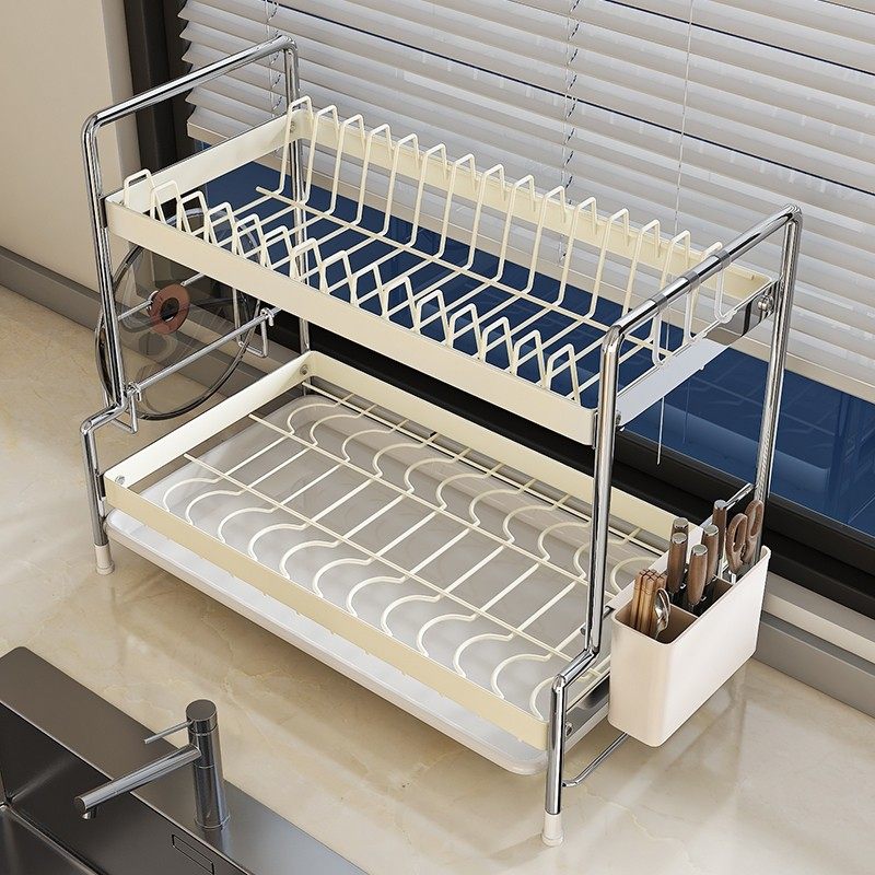 厨房碗碟沥水架家用台面多功能碗柜放碗置物架筷子盒碗盘收纳架子,厨房/烹饪用具,碗架,淘宝优惠券,粉丝福利购,淘宝优惠卷