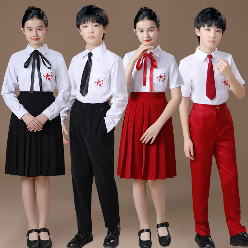新品中小学生合唱演出服装诗歌朗诵表演服儿童演讲校服校园运动会