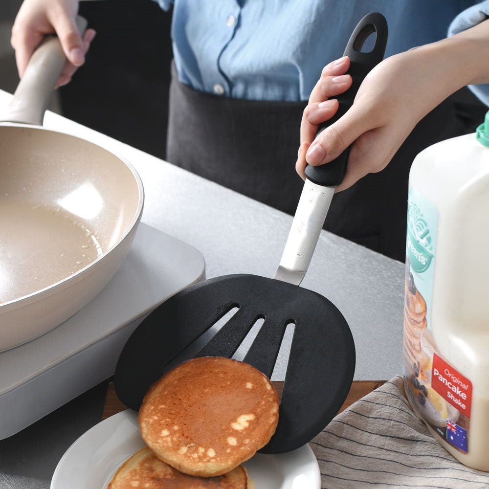 韩国硅胶煎铲子不粘锅专用漏铲厨房耐高温煎饼扇形铲小型翻菜铲子