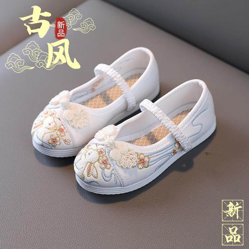 老北京儿童布鞋古风女童绣花鞋中国风软底古装女宝宝汉服鞋子夏季