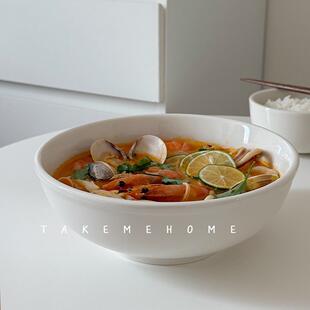 takemehome乳白深汤碗螺蛳粉专用碗家用炖菜碗好看泡面吃面条的碗
