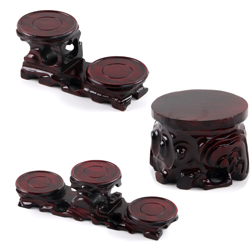 实木茶壶石头茶具花瓶盆栽底座博古架奇石头香炉工艺品摆件托架子