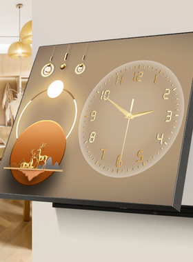 电表箱装饰画免打孔2025新款时钟表挂画配电箱遮挡总开关盒遮挡画