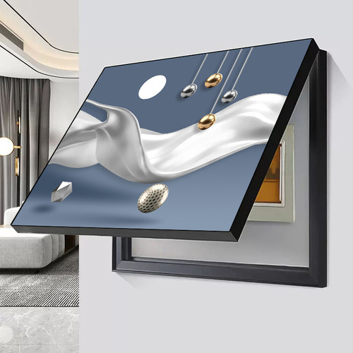 电表箱装饰画免打孔现代简约配电