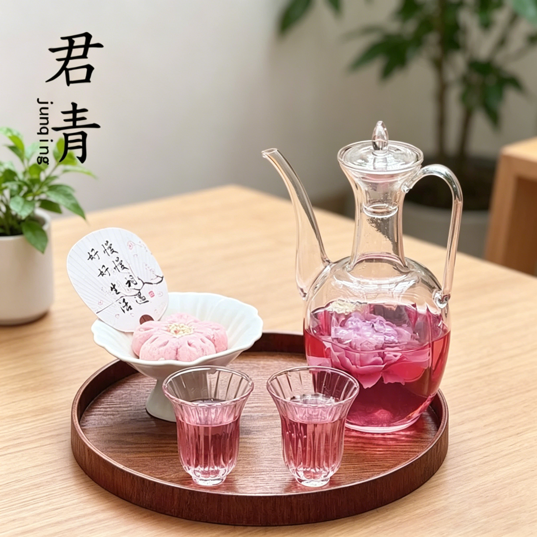 仿宋高硼硅玻璃贵妃冷热茶壶