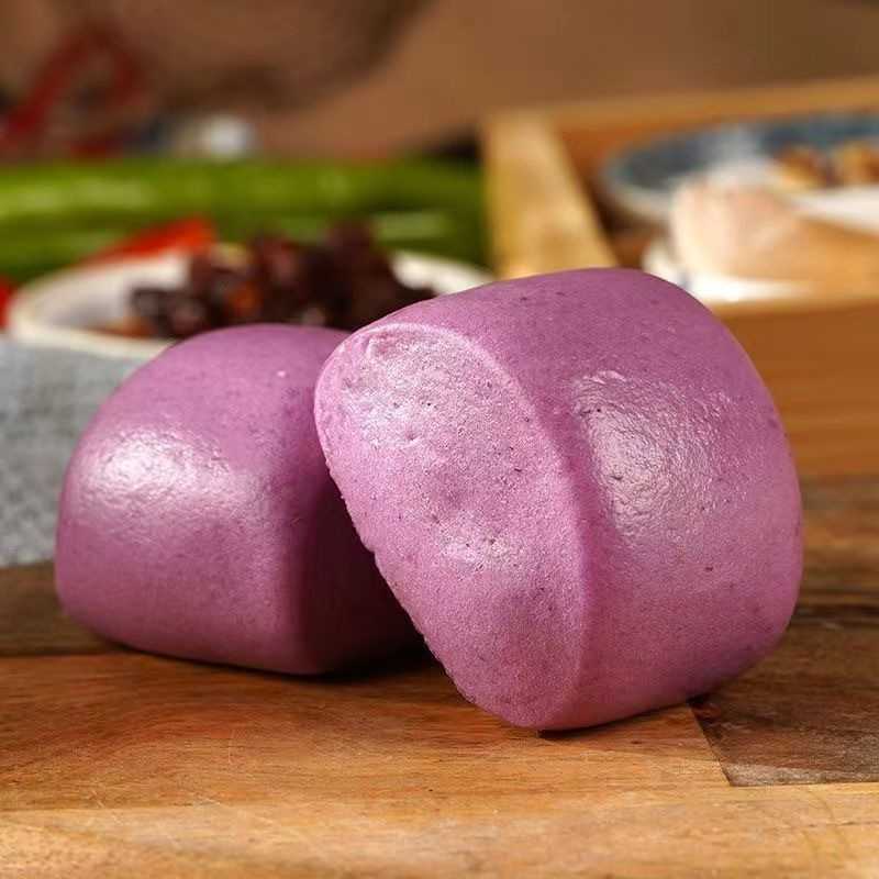 杂粮馒头五谷粗粮早餐半成品加热即食学生儿童面点紫薯小馒头