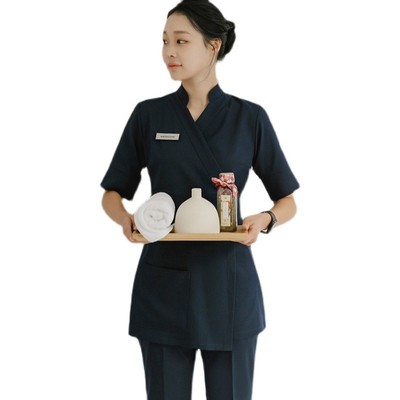 芳名美容师工作服女养生馆SPA足浴技师服美容院高端气质套装新款