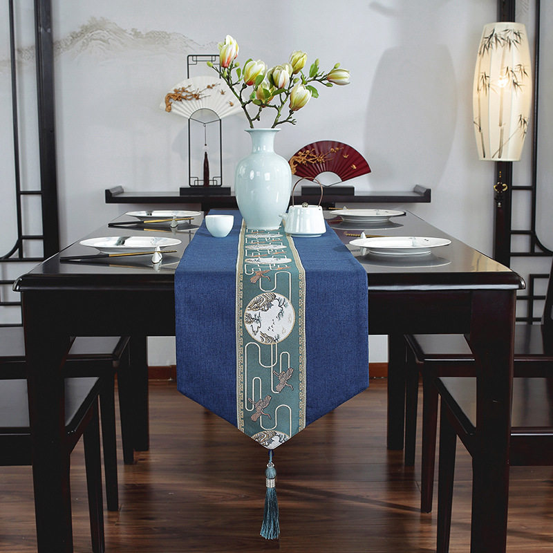 新中式防水吊穗桌旗茶道禅意茶席茶台布艺长条桌布中国风古典茶席,居家布艺,桌旗,淘宝优惠券,粉丝福利购,淘宝优惠卷