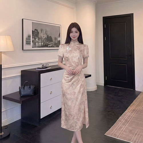 中国风复古收腰显瘦连衣裙女