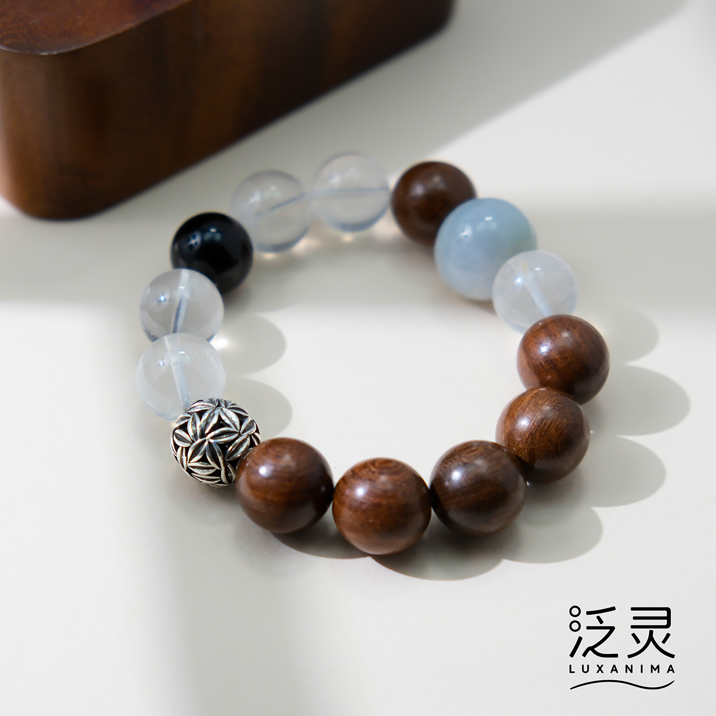泛灵【沉舟】天然水晶手串招财转运串珠新中式国风手链情侣送礼