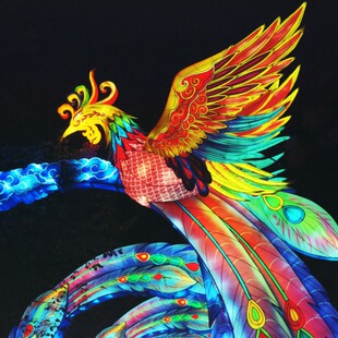 2024新款祥瑞凤凰灯笼造型花灯中秋端午国庆节大型节日灯会庙会