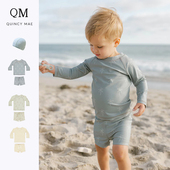 Quincy Mae官方正品 儿童泳衣男童分体泳衣宝宝小男孩学游泳泳衣