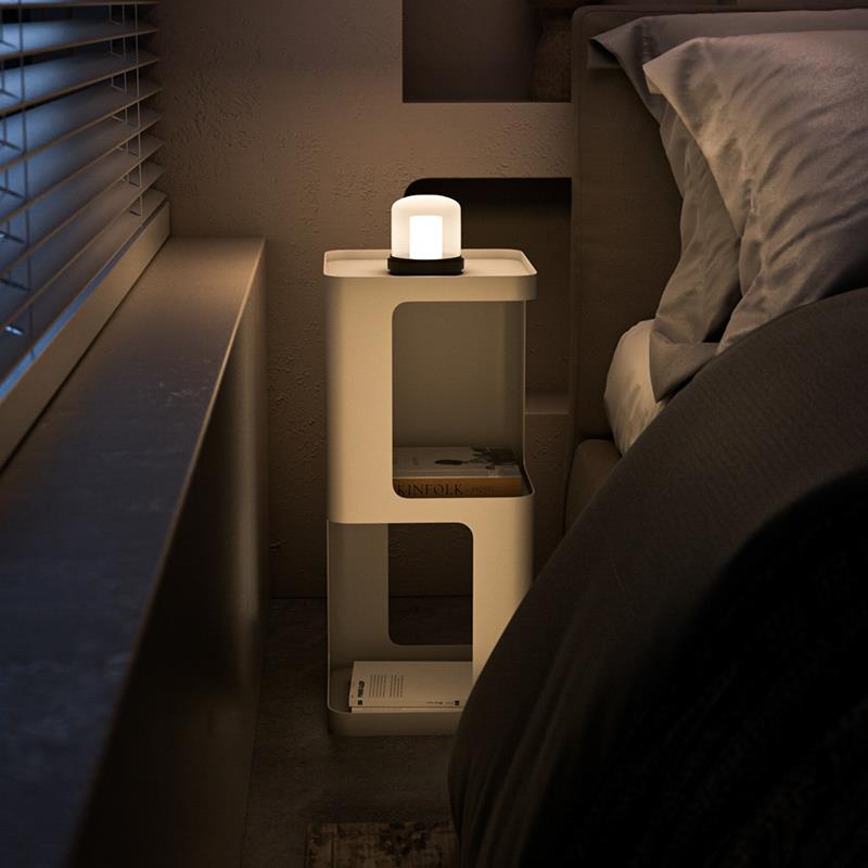 超窄极窄小型床头柜简约迷你家用卧室床头置物架子铁艺创意小边几