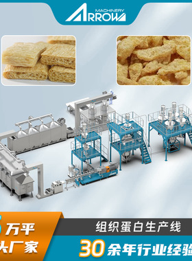 干法拉丝蛋白生产线真诺智能豌豆蛋白素肉食品生产膨化机高产节能