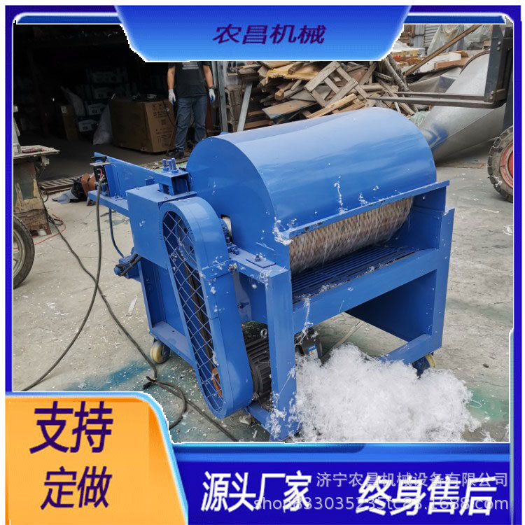 废布床垫边角料开散机 废旧衣服粗开 压缩后的棕丝开松机