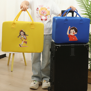 珞樱防水旅行袋手提包男学生住宿行李包可套拉杆箱女大容量收纳包