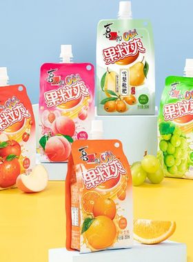 喜之郎CICI果粒爽350ml蜜桃香橙葡萄乌梅山楂多种口味吸吸冻大袋